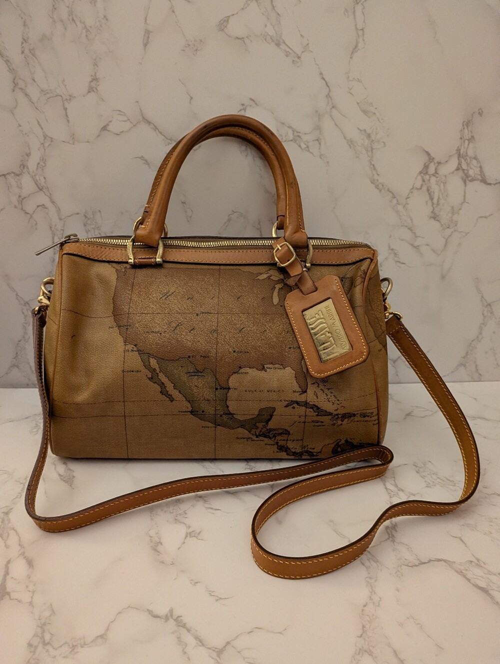 Alviero Martini Classe Geo Classic Boston Crossbody Bag